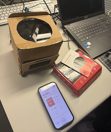 So why the data was showing up weird for the stove sensor was because the temperature sensors got switched some how and the code was sending a message to the opposite temperature sensor and the fridge temperature sensor data was going to the stove devices on the digital interface and the stove temperature sensor data was going to the fridge deceive on the digital interface which would explain the temperature change when the heated coaster was still running. So I just switched it around on the prototype design for a quick fix for now to keep testing the sensor and we will work on a better fix when I redesign the digital interface.